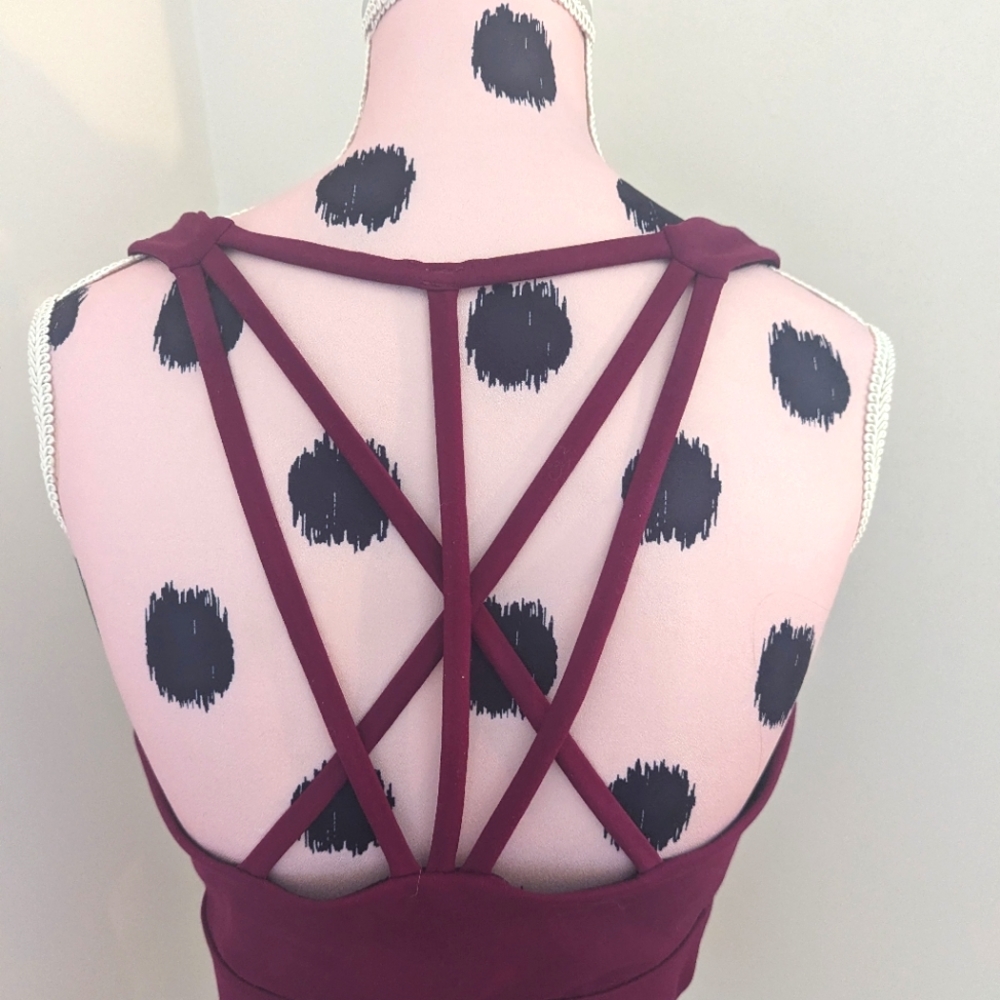 Large Zyia Light and Tight Cranberry Bra